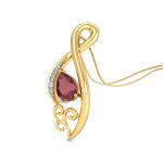 18k Gold Elegant Diamond Ruby Pendant
