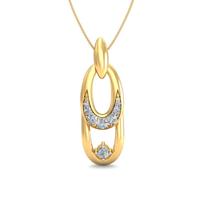 Ishi Diamonds 18k Gold Stellar Lab Grown Diamond Pendant - Image 2