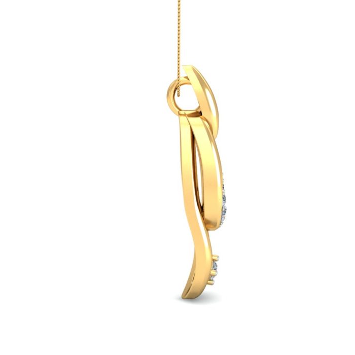 Ishi Diamonds 18k Gold Stellar Lab Grown Diamond Pendant - Image 3