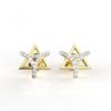 Ishi Diamonds 18K Gold Certified Lab Grown Diamond Trinity Studs Earrings