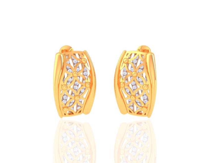 Ishi Diamonds Dazzling 18K Gold Lab Grown Diamond Stud Earrings