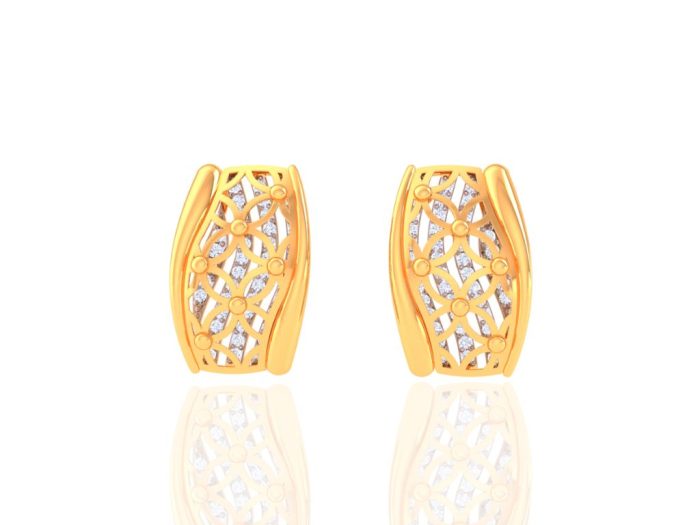 Ishi Diamonds Dazzling 18K Gold Lab Grown Diamond Stud Earrings - Image 3