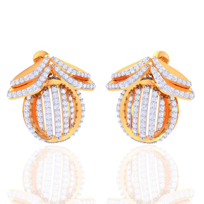 Ishi Diamonds Seamless 18K Gold 1.11 Carat Lab Grown Diamond Earrings