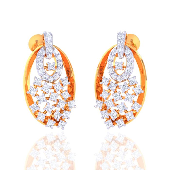 Ishi Diamonds testament to meticulous craftsmanship 18K Gold 0.51 Carat Lab Grown Diamond Earrings