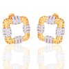 Ishi Diamonds Stunning Pair of 18K Gold 0.95 Carat Lab Grown Diamond Earrings