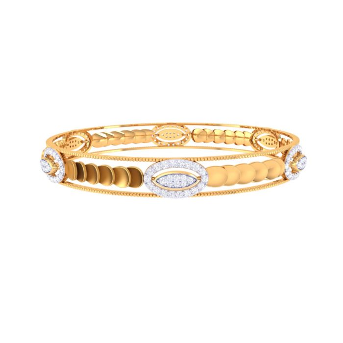 Ishi Diamonds Brilliance 18k Gold Lab Grown Diamond Bangle - Image 2