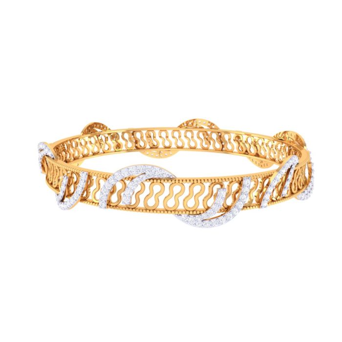 Ishi Diamonds Brilliance 18k Gold Lab Grown Diamond Bangle - Image 2
