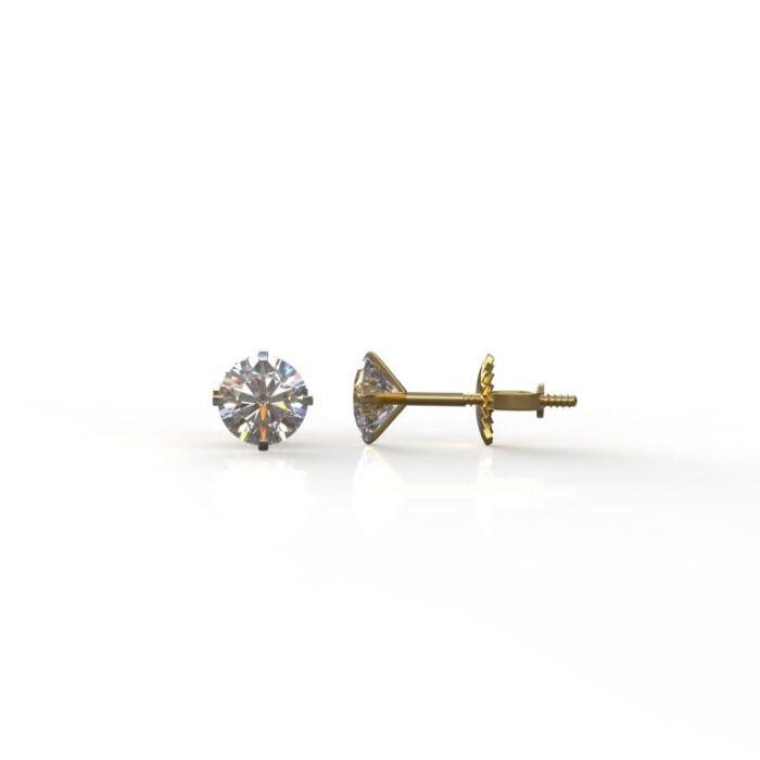 Ishi Diamonds 14k and 18k Gold 25 Cents Each Lab Grown Diamond Solitaire Stud Earring