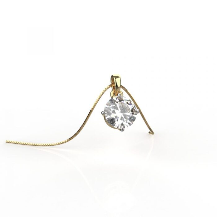 Ishi Diamonds 14k and 18k Gold 1 Carat Lab Grown Diamond Pendant