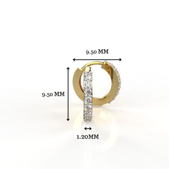 Ishi Diamonds Stunning Pair of 18K Gold 0.15 Carat Lab Grown Diamond Earrings - Image 3