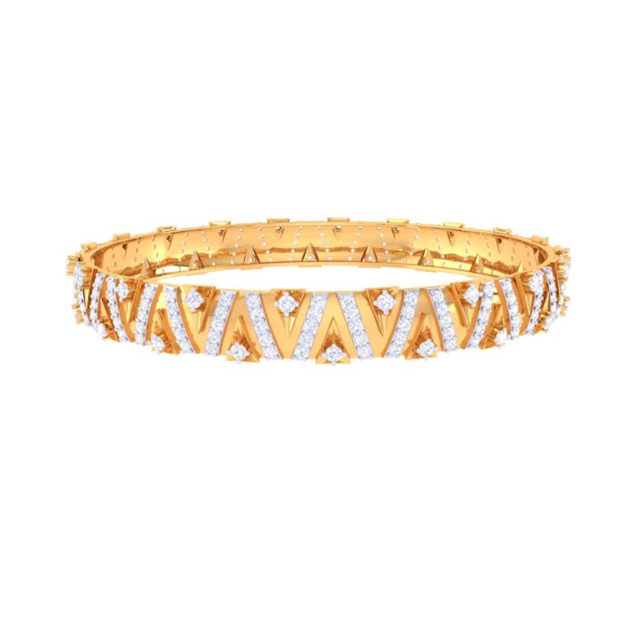 Ishi Diamonds Brilliance 18k Gold Lab Grown Diamond Bangle - Image 2