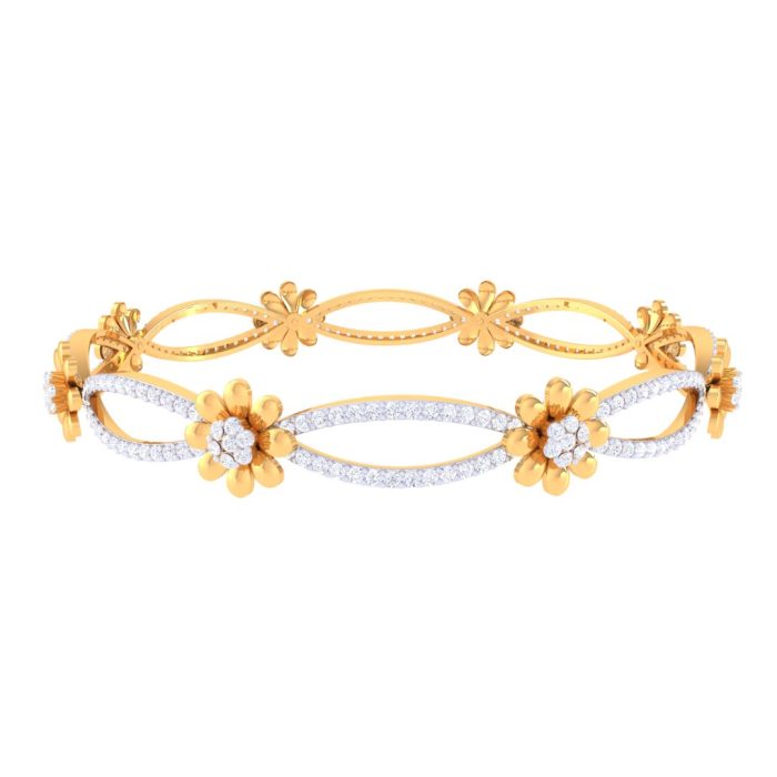 Ishi Diamonds Brilliance 18k Gold Lab Grown Diamond Bangle - Image 2