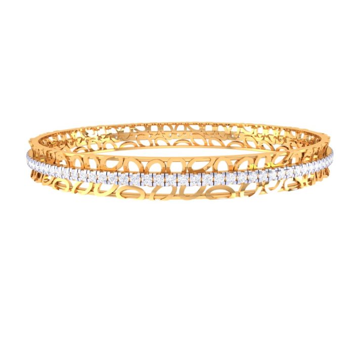 Ishi Diamonds Brilliance 18k Gold Lab Grown Diamond Bangle - Image 2
