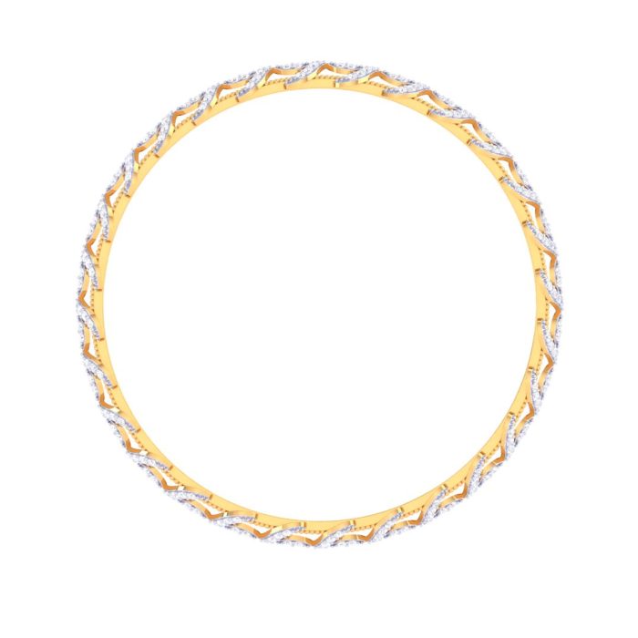Ishi Diamonds Brilliance 18k Gold Lab Grown Diamond Bangle - Image 3