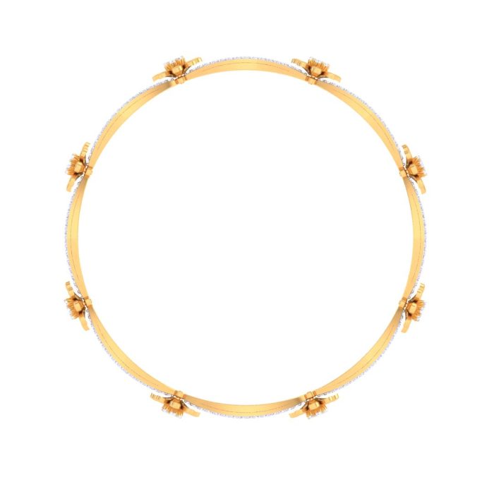 Ishi Diamonds Brilliance 18k Gold Lab Grown Diamond Bangle - Image 3