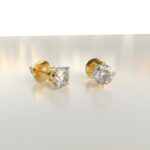 50 Cents Each Solitaire Stud Earrings