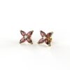 Ishi Diamonds 18k Gold Lab Grown Diamond and Ruby Stud Earrings