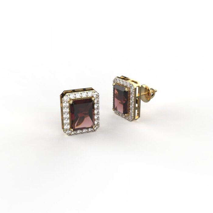 Ishi Diamonds Captivating Crimson 18k Gold Ruby Studs - Image 3