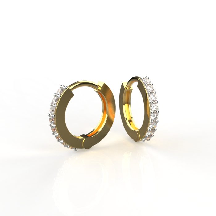Ishi Diamonds Stunning Pair of 18K Gold 0.15 Carat Lab Grown Diamond Earrings
