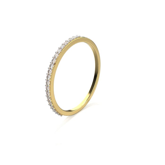 Ishi Diamonds 18k Gold Enduring Half Eternity Diamond Ring