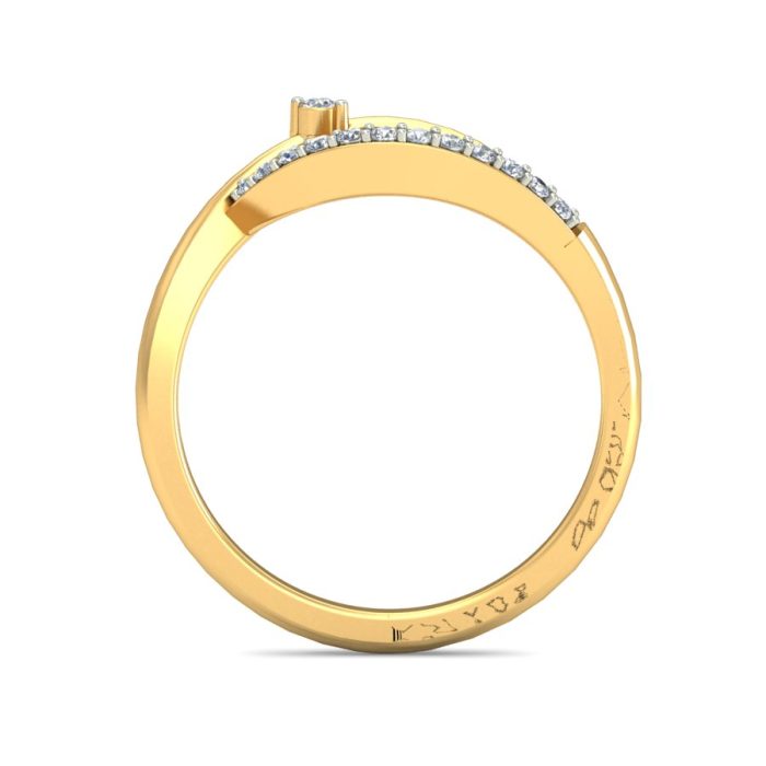 Ishi Diamonds A Symphony of 18K Gold and Lab Grown Diamond Ring - Image 3