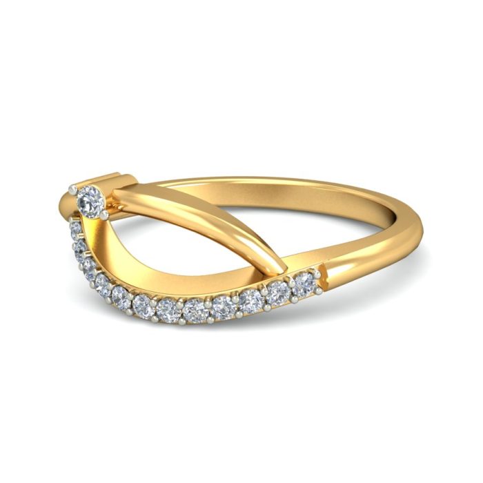 Ishi Diamonds A Symphony of 18K Gold and Lab Grown Diamond Ring