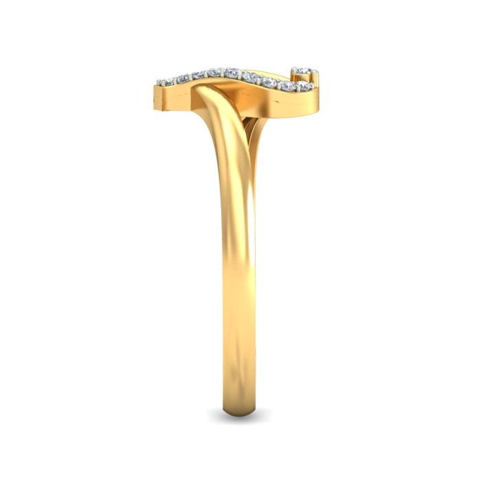 Ishi Diamonds 18K Gold Brilliant Round Cut Lab Grown Diamond Ring - Image 4