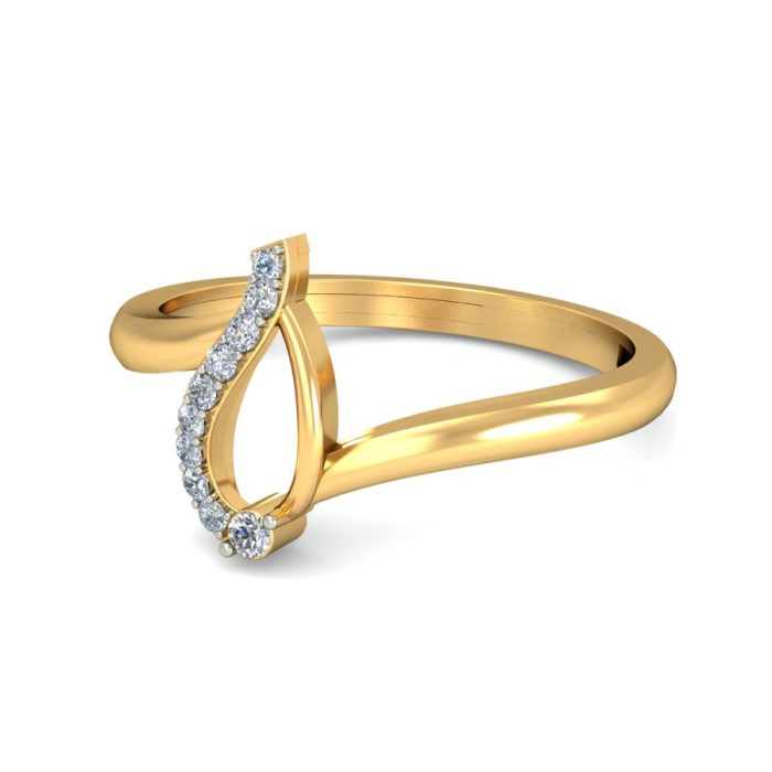 Ishi Diamonds 18K Gold Brilliant Round Cut Lab Grown Diamond Ring