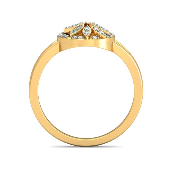 Ishi Diamonds Classic Lab Grown Diamond Adorned 18k Gold Ring - Image 3