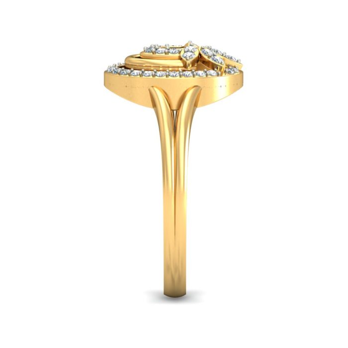 Ishi Diamonds Classic Lab Grown Diamond Adorned 18k Gold Ring - Image 4