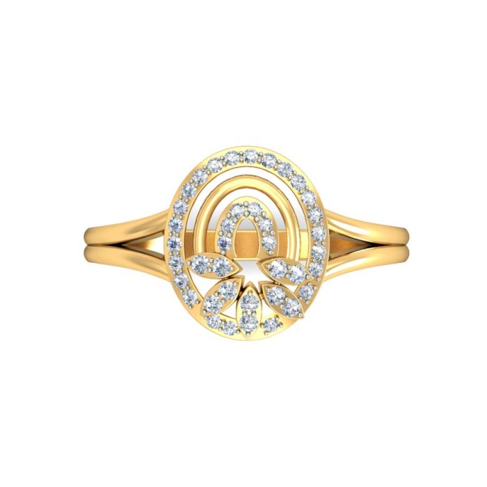 Ishi Diamonds Classic Lab Grown Diamond Adorned 18k Gold Ring - Image 5