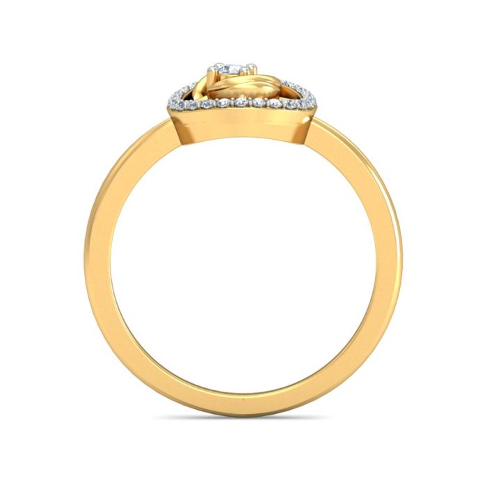Ishi Diamonds Exquisite 18k Gold Ring with Brilliant Center Lab Grown Diamond - Image 3