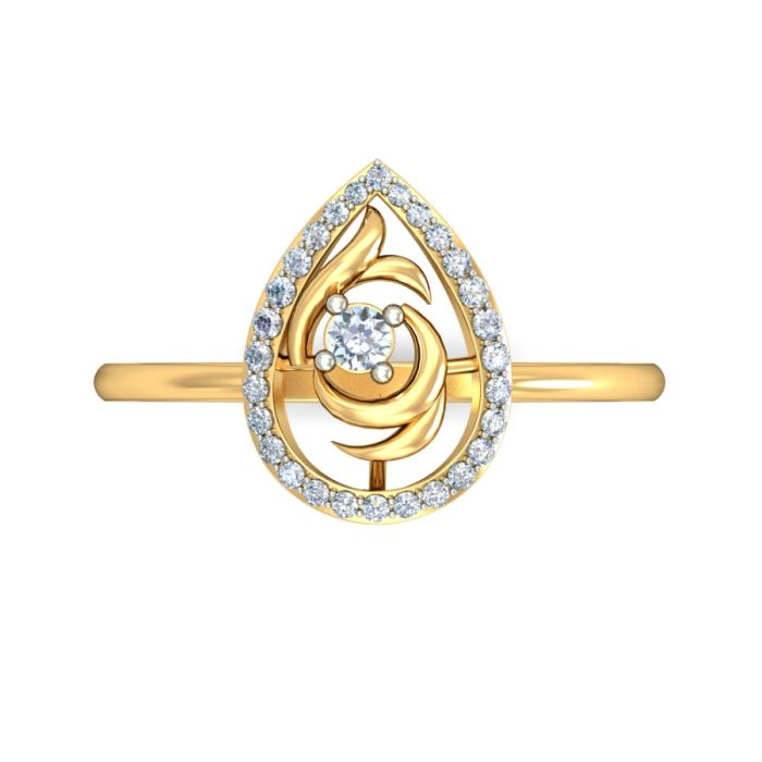 Ishi Diamonds Exquisite 18k Gold Ring with Brilliant Center Lab Grown Diamond - Image 5