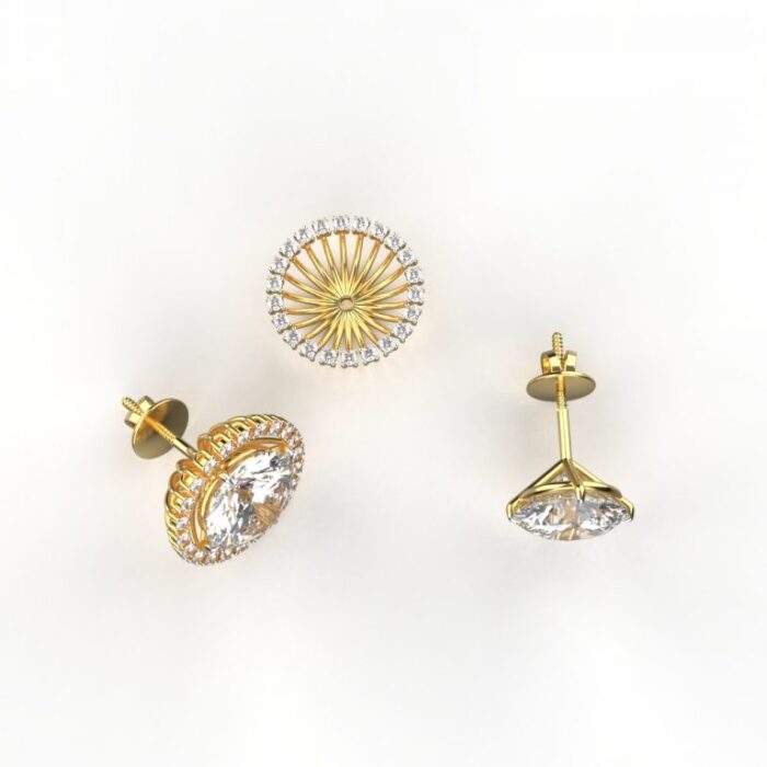 Ishi Diamonds 14k and 18k Gold Jacket Earring With Lab Grown Diamond - Image 4
