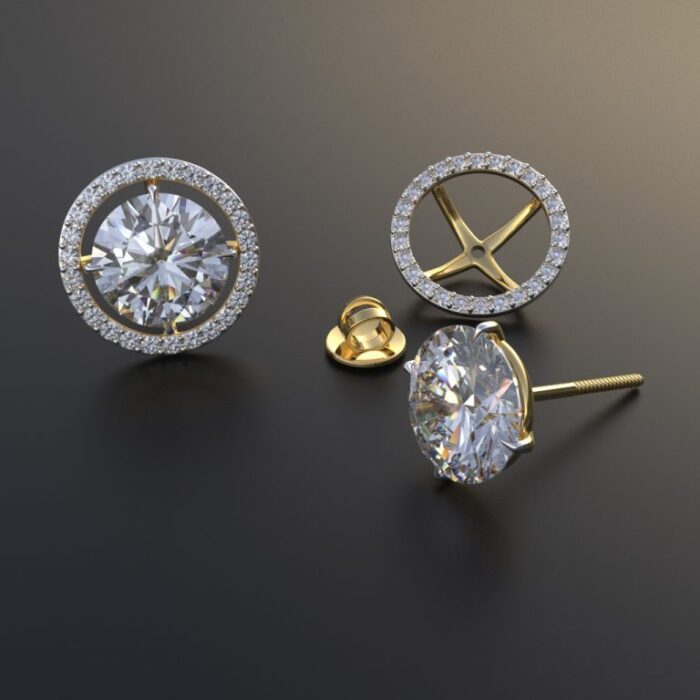 Ishi Diamonds 14k and 18k Gold Jacket Earring With Lab Grown Diamond - Image 5