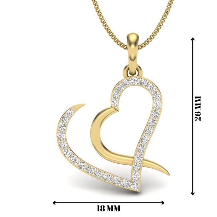 Ishi Diamonds 18k Gold Love with Love Lab Grown Diamond Pendant - Image 2