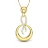 Ishi Diamonds 14k Gold Rounding Shine Lab Grown Diamond Pendant