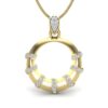 Ishi Diamonds 14k Gold All Circled Out Lab Grown Diamond Pendant