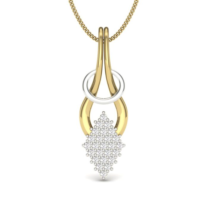Ishi Diamonds 18k Gold Fancy Look Lab Grown Diamond Pendant