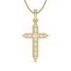 Ishi Diamonds 18k Gold Christ Cross Lab Grown Diamond Pendant