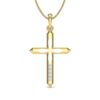 Ishi Diamonds 18k Gold Christ Cross Lab Grown Diamond Pendant