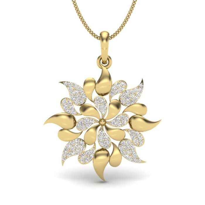 Ishi Diamonds 14k Gold Magic Of Drops Lab Grown Diamond Pendant