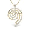 Ishi Diamonds 18k Gold Spiral Style Lab Grown Diamond Pendant