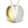 Ishi Diamonds 14k Gold Designer Circular Lab Grown Diamond Pendant