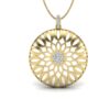 Ishi Diamonds 14k Gold Designer Circular Lab Grown Diamond Pendant