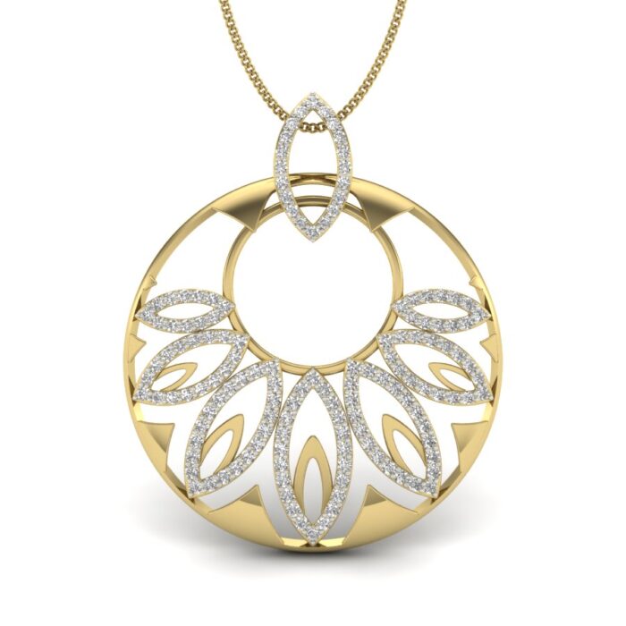 Ishi Diamonds 14k Gold Contemporary Lab Grown Diamond Pendant
