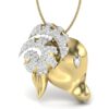Ishi Diamonds 18k Gold Stamped Bull Lab Grown Diamond Pendant