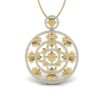 Ishi Diamonds 18k Gold Round Office Wear Lab Grown Diamond Pendant