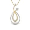 Ishi Diamonds 14k Gold Floral Twister Lab Grown Diamond Pendant