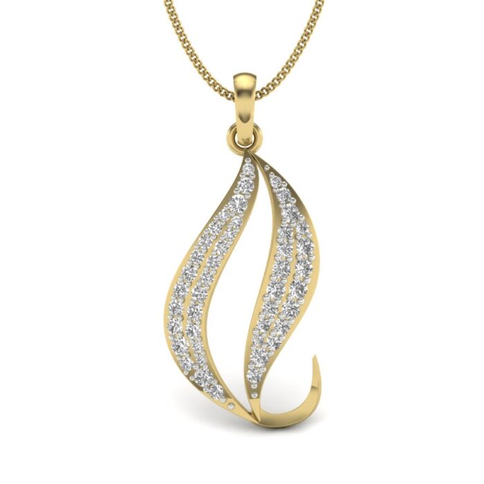 Ishi Diamonds 18k Glimmering Streak Lab Grown Diamond Pendant